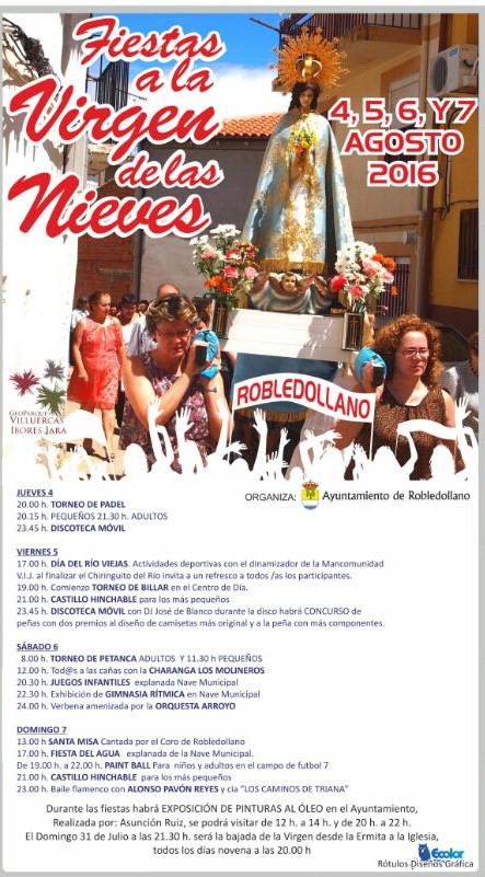 Fiestas en honor a la Virgen de las Nieves 2016 Robledollano